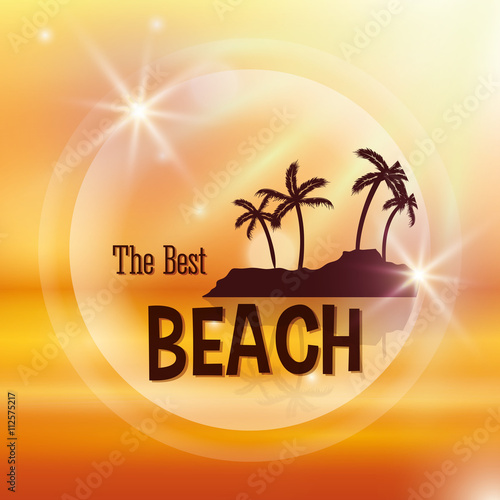 Beach design. Summer icon.  Colorful Illustration   vector