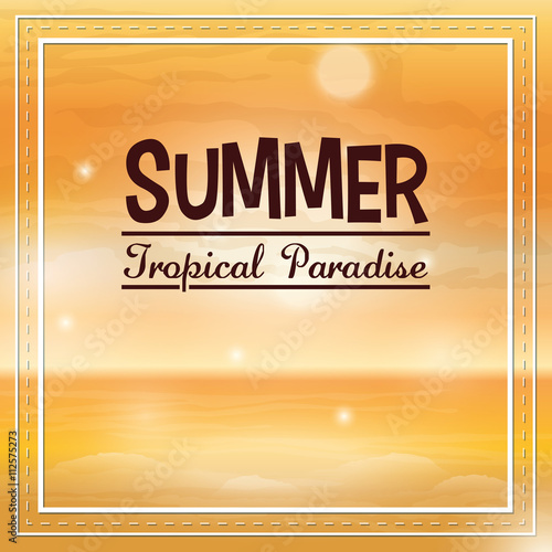 Beach design. Summer icon.  Colorful Illustration , vector