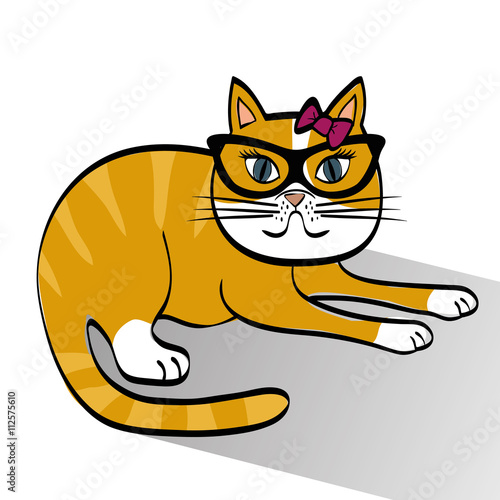 cat design. animal concept. flat illustration , vector