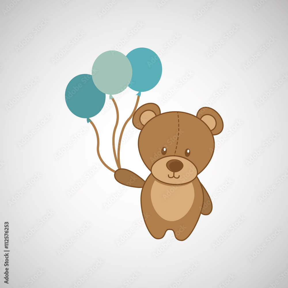 Fototapeta premium baby shower icon design 