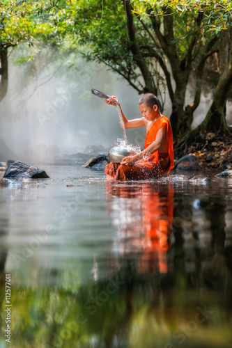 Fototapeta Naklejka Na Ścianę i Meble -  Novice Monk in Thailand.