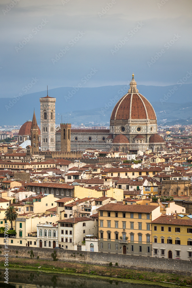 Florence (Firenze, Tuscany, Italy): Famous Santa Maria del Fiore cathedrall, Duomo by Brunelleschi