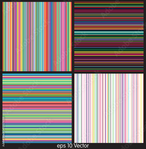 Set of Seamless rainbow lines