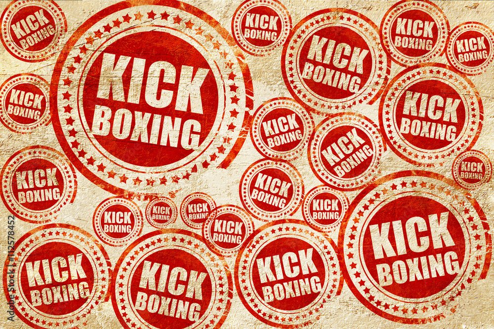 kickboxing, red stamp on a grunge paper texture kickboxing, red stamp on a grunge paper texture