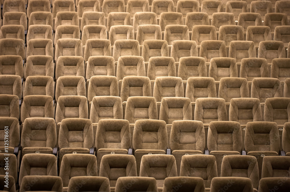 Naklejka premium Empty comfortable seats in theater, cinema