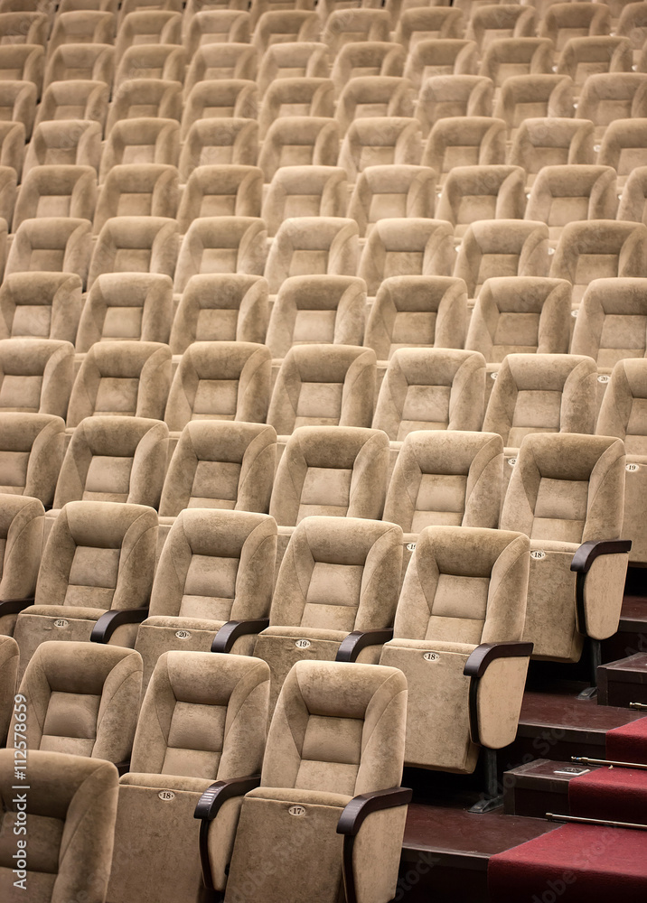 Fototapeta premium Empty comfortable seats in theater, cinema