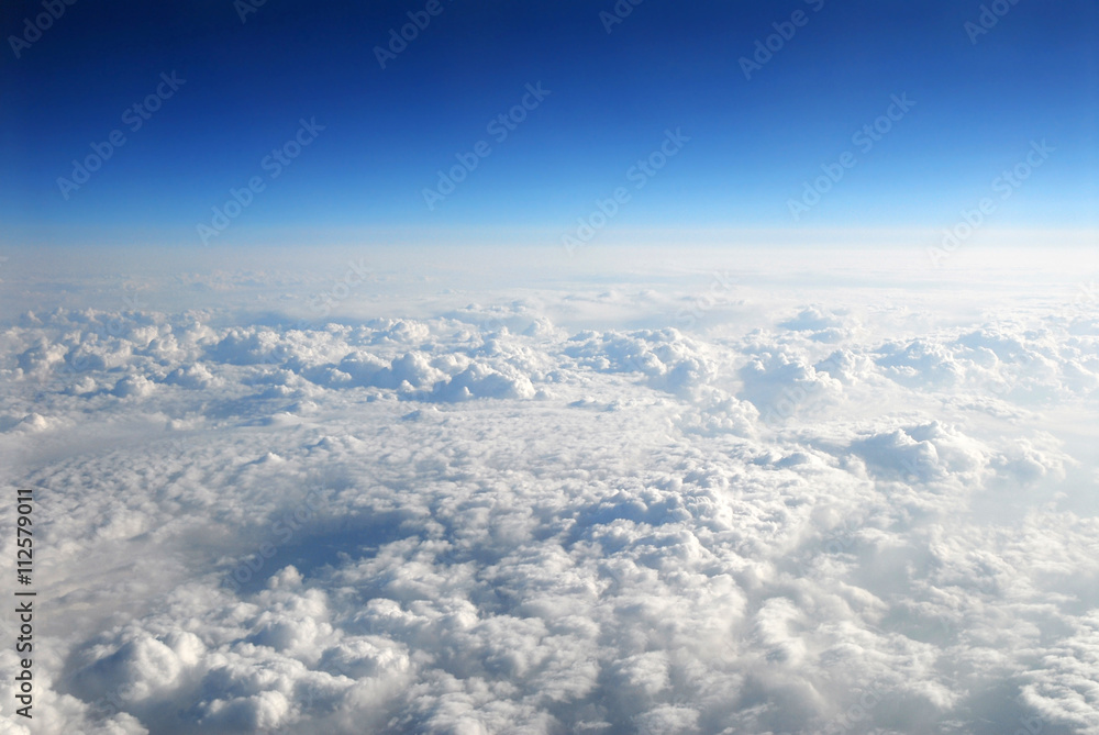 aerial view of cloud and sky from airplane