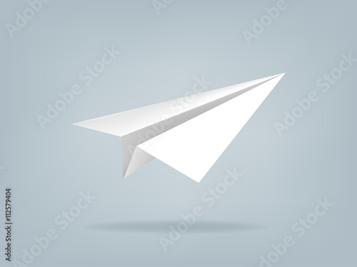beautiful realistic vector illustration of paper plane