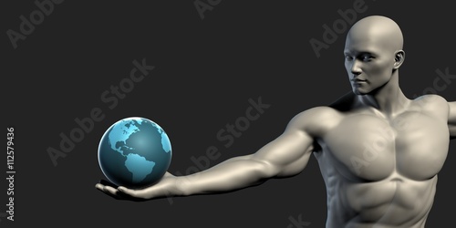 Man Holding Globe