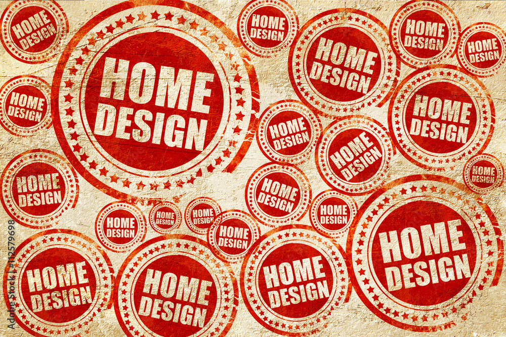 home design, red stamp on a grunge paper texture home design, red stamp on a grunge paper texture