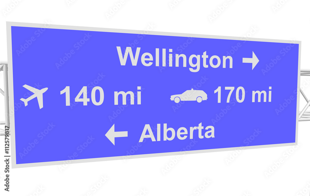 3dl illustration of a road sign with directions 3dl illustration of a road sign with directions