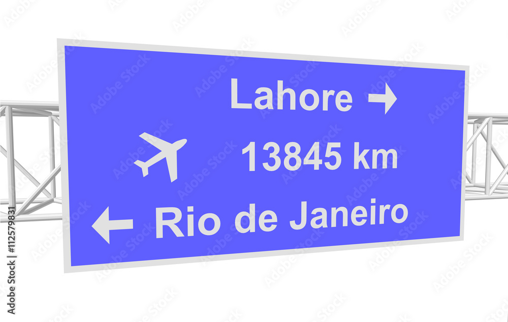 3dl illustration of a road sign with directions 3dl illustration of a road sign with directions