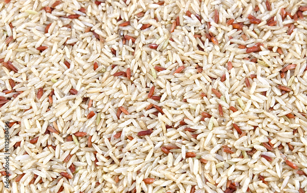 Whole frame of brown rice
