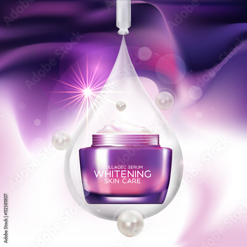 Serum and Background Concept Skin Care Cosmetic.