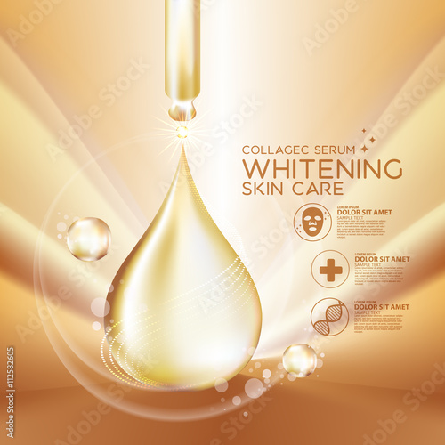Serum and Background Concept Skin Care Cosmetic.