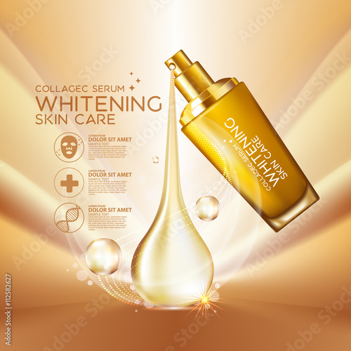 Serum and Background Concept Skin Care Cosmetic.