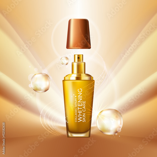 Serum and Background Concept Skin Care Cosmetic.