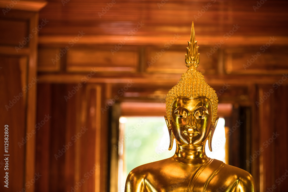 The Most Beautiful Golden Buddha ; Gold face Buddha statue at public worship, Thailand
The Most Beautiful Golden Buddha ; Gold face Buddha statue at public worship, Thailand
