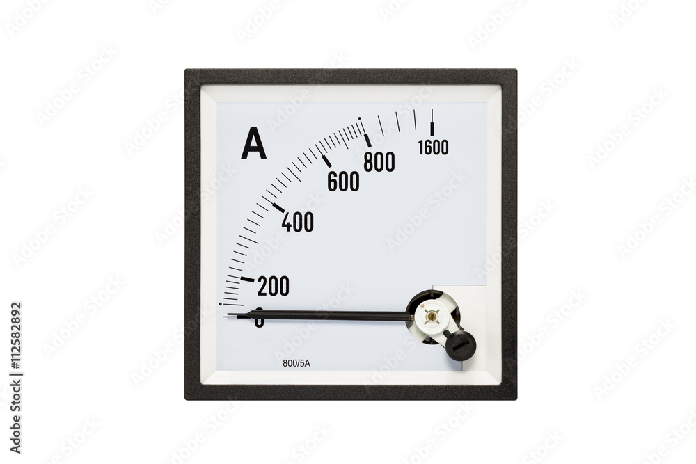Analog ammeters isolated on white background.( With clipping path.) Analog ammeters isolated on white background.( With clipping path.)