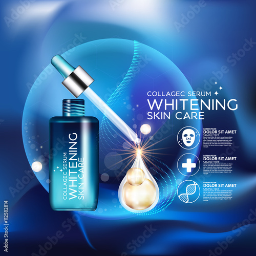 Serum and Background Concept Skin Care Cosmetic.
