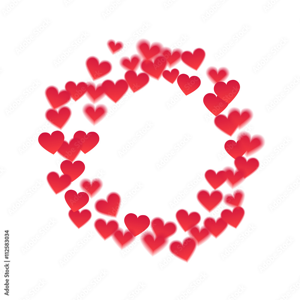 Round frame of hearts Round frame of hearts