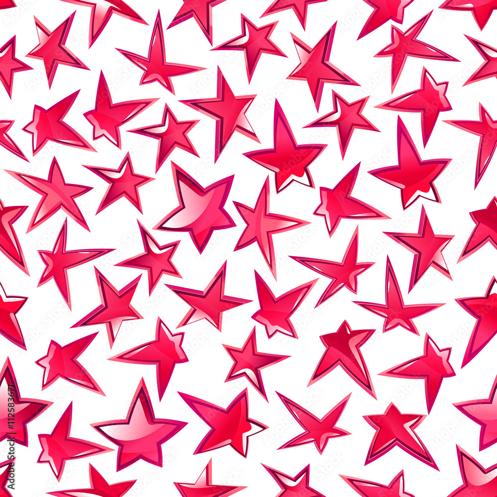 Shining pink stars seamless pattern background Shining pink stars seamless pattern background