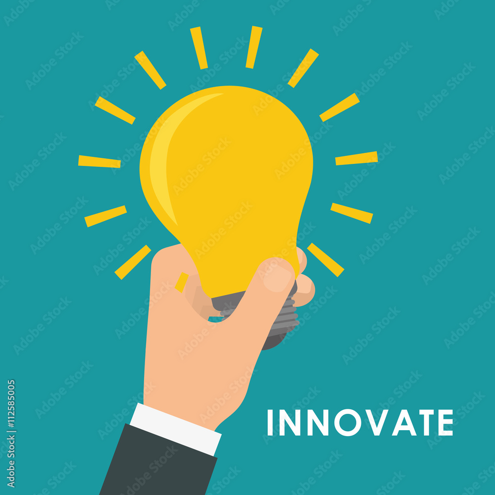 Innovate disign. Idea icon. Flat illustration , vector Innovate disign. Idea icon. Flat illustration , vector