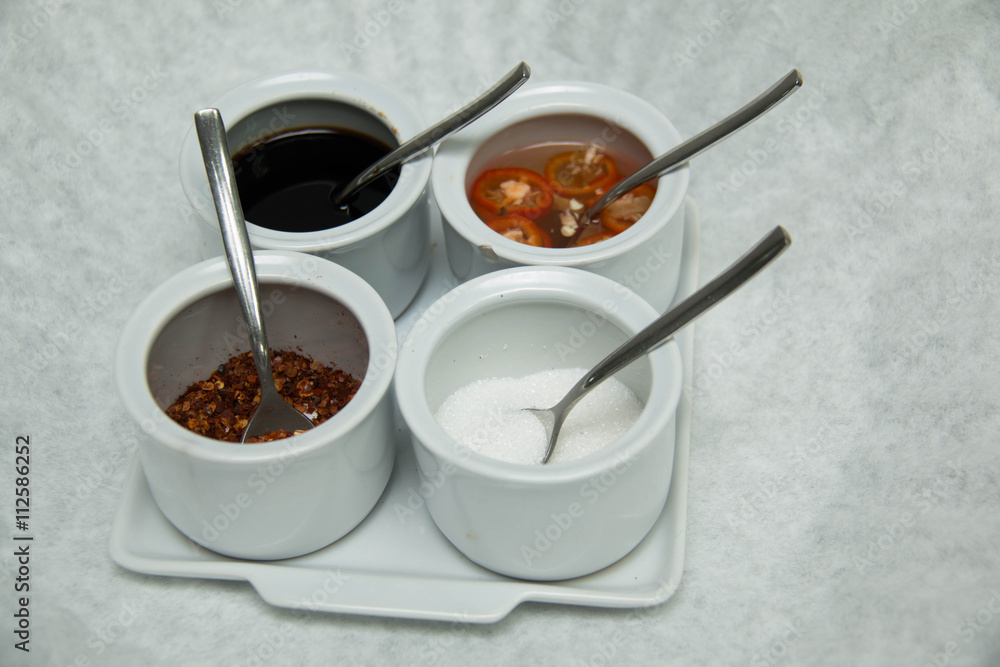 garnish for noodle pepper fishsouce sugar and vinegar garnish for noodle pepper fishsouce sugar and vinegar
