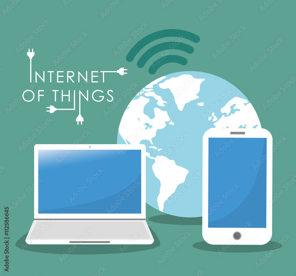 Internet of things. Online icon. Flat illustration , vector