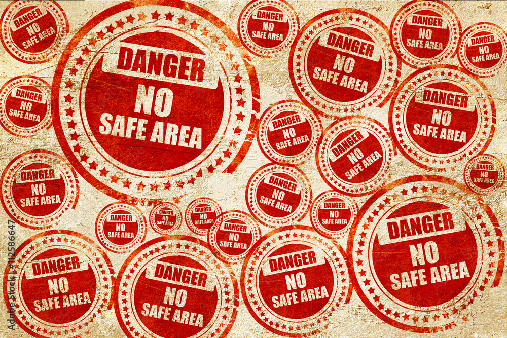 Obraz premium apocalypse danger background, red stamp on a grunge paper textur