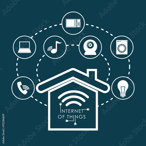 Internet of things. Online icon. Flat illustration , vector
