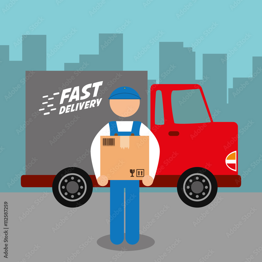 Delivery design. Shipping icon. Flat illustration, vector