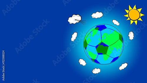 Soccer World  Football Planet Illustration