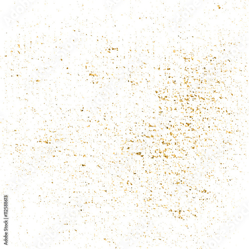 Dust gold texture. Patina scratch golden elements. Sketch surface to create distressed effect. Overlay distress grain graphic design. Stylish modern dirty background decoration. Vector illustration