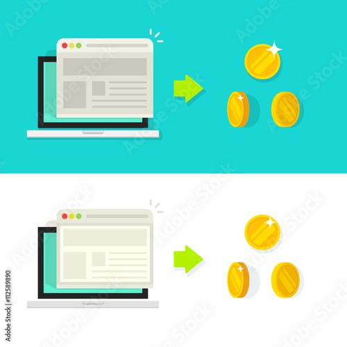 Website conversion vector illustration, conversion rate income concept, optimization, advertising