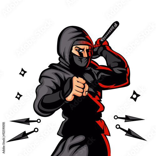 black ninja cartoon.