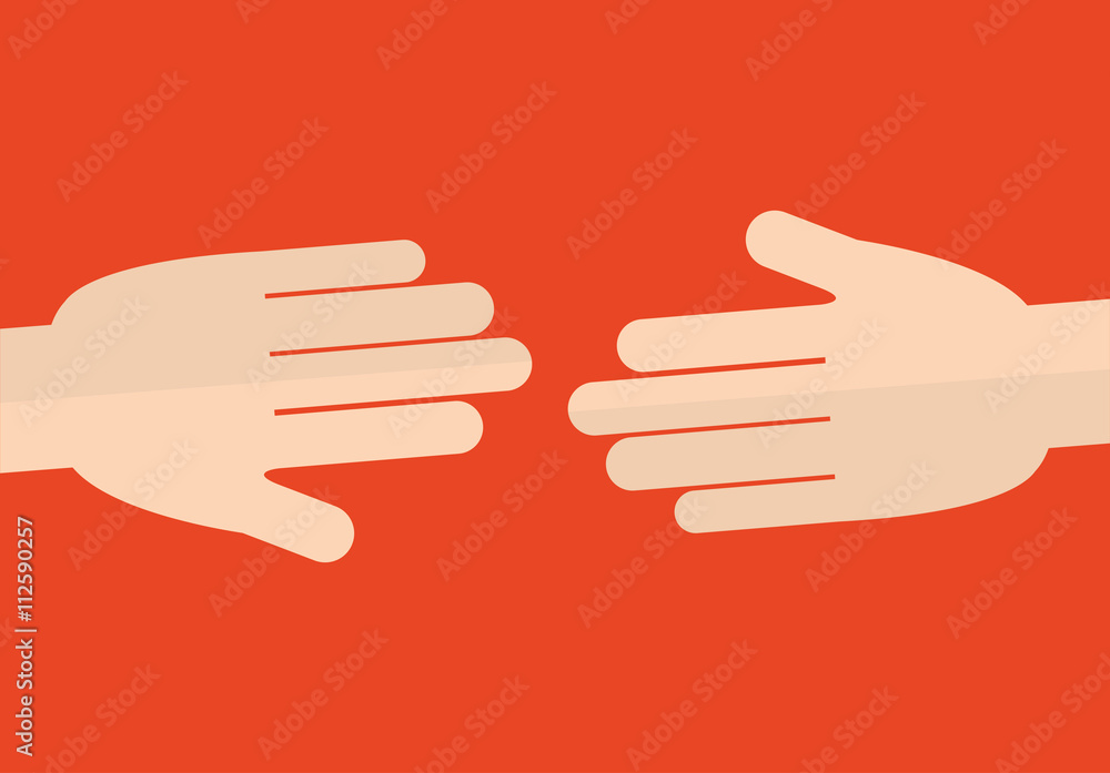 Help design. human hand icon. Flat illustration , vector Help design. human hand icon. Flat illustration , vector