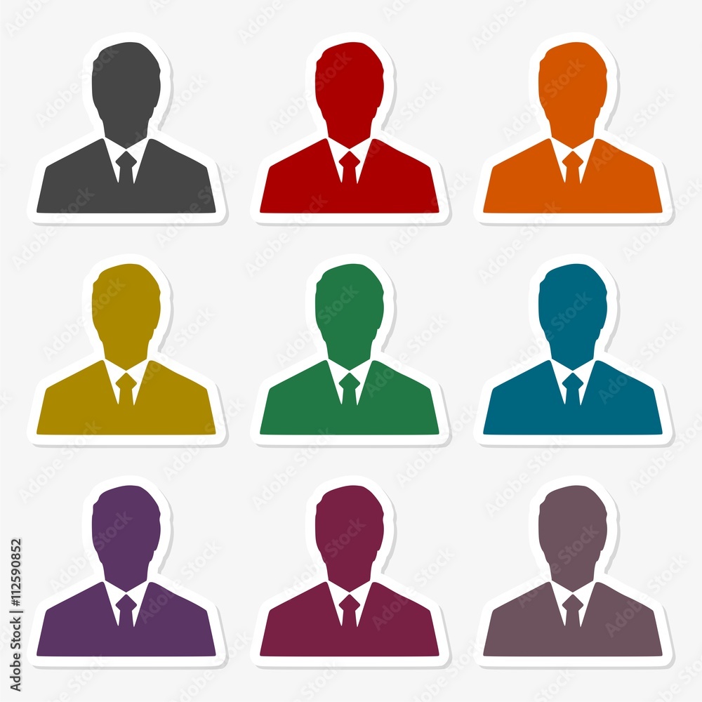 Management avatar user profile sticker set Management avatar user profile sticker set