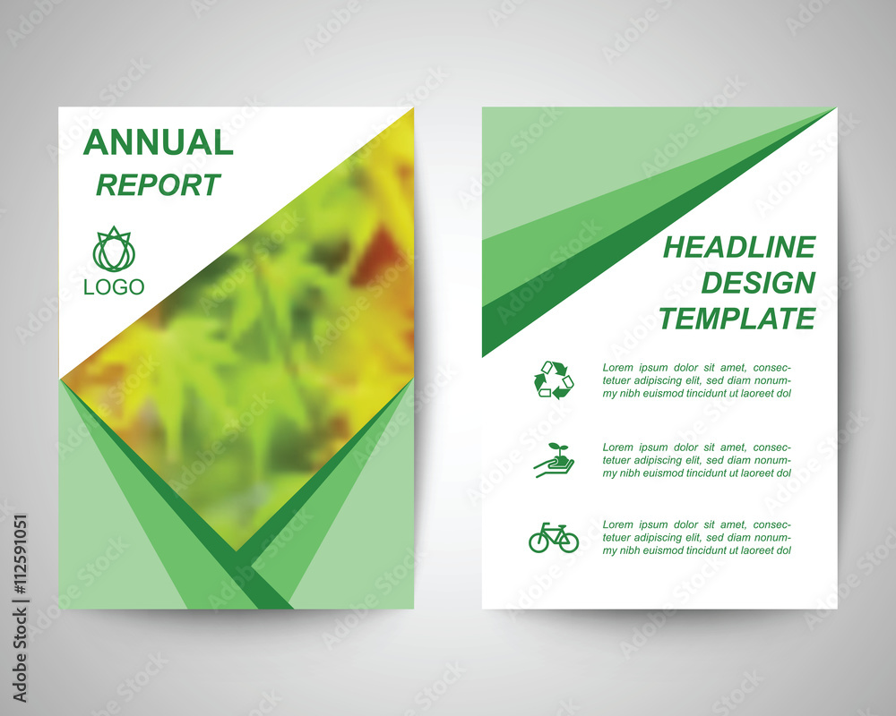 Fototapeta premium eco annual report flyer a4 template