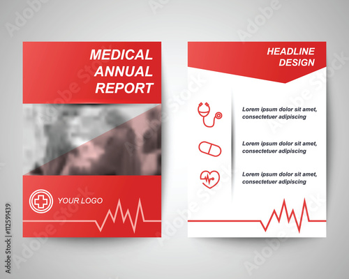 red medical flyer a4 template