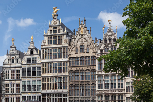 Facades of Guild buildings in the Grote Markt square