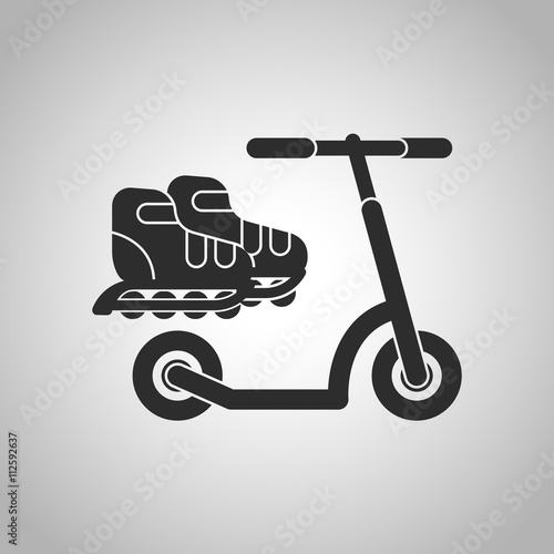 Kick scooter icon