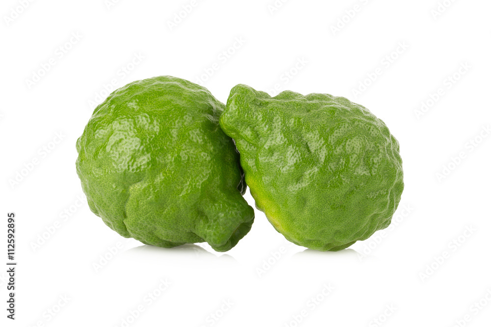 Bergamot fruit on a white background Bergamot fruit on a white background