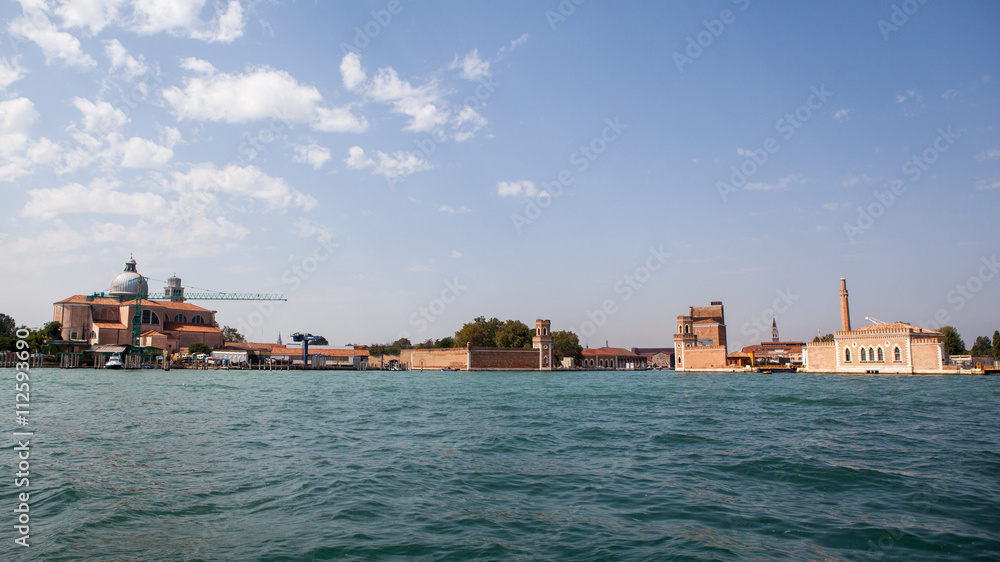 Venice, view on grand canal and basilica