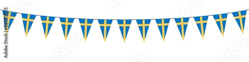 Banner. Garland. Blue, Yellow. Sweden