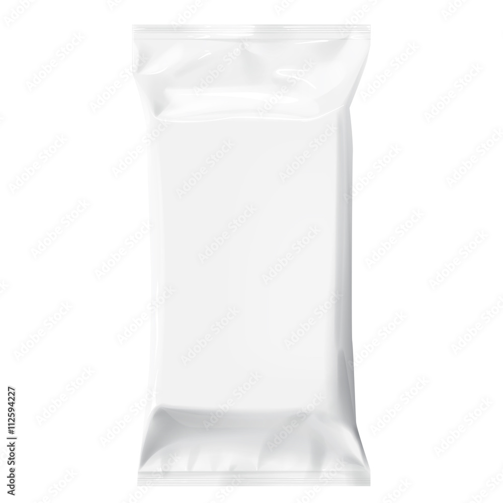 White Blank template Packaging Foil for wet wipes. White Blank template Packaging Foil for wet wipes.