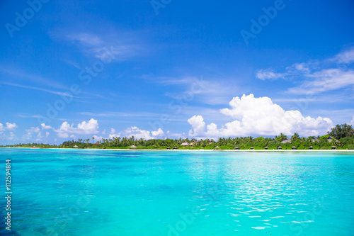 Beautiful white sand beach and turquoise clean water