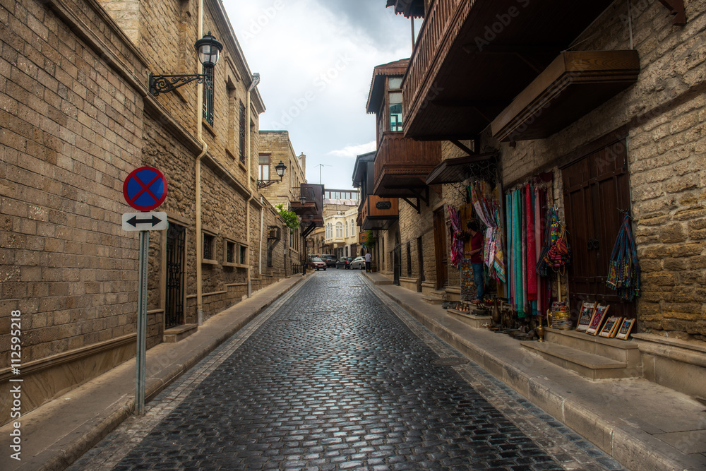Fototapeta premium Streets of the old town. Baku old city