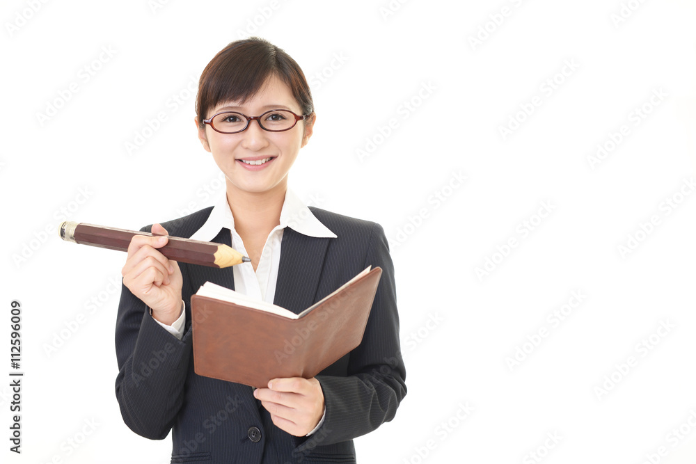 笑顔の女性教師