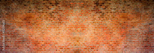 Red brick background. High resolution panorama